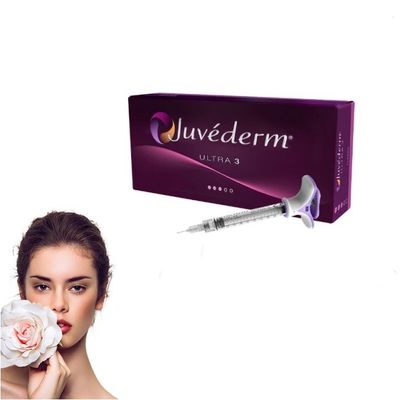 Injektionsgel Juvederm Dermal Filler auf dem Gesicht Speicher bei Raumtemperatur