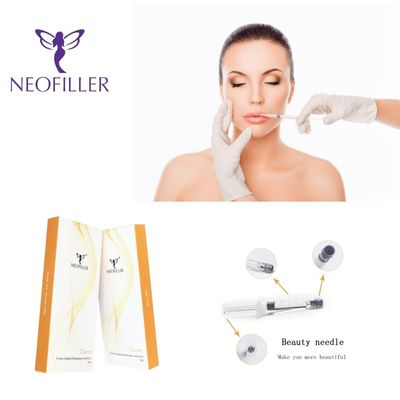 2 ml transparenter Hyaluronsäure-Hautfüller, injizierbares Gel, Verbesserung der Gesichtsinjektionsstelle