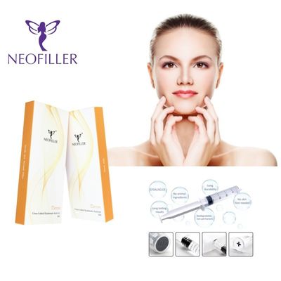 2 ml transparenter Hyaluronsäure-Hautfüller, injizierbares Gel, Verbesserung der Gesichtsinjektionsstelle