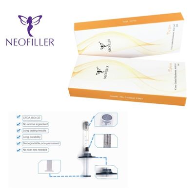 Durchsichtige 24 mg-ml Hyaluronsäure Dermal Filler Injektionsgel 9-12 Monate Langlebigkeit Gesichtsverjüngung