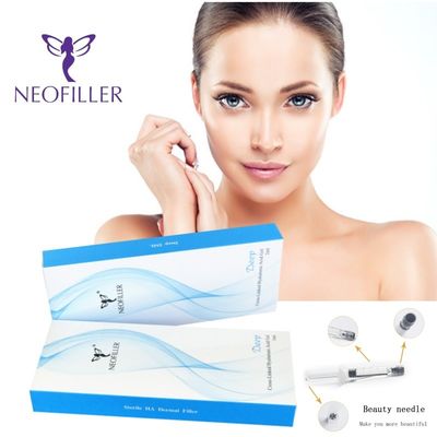 1 ml Hyaluronsäure-Hautfüller, injizierbares Gel, natürliche, langanhaltende Gesichtsverjüngungslösung