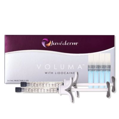 Anti-Aging Juvederm Dermal Filler 2 × 1 ml Verpackung mit Ultra3 Ultra4 Voluma Hyaluronsäure Injektionsgel