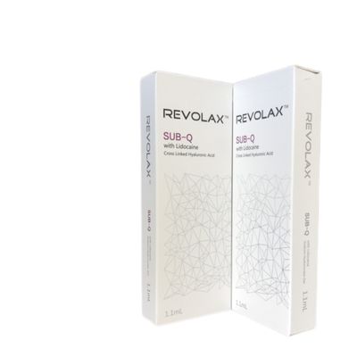 Revolax Dermalfiller mit Hyaluronsäure für 6-12 Monate Dauer und Haltbarkeit von 2 Jahren in der Spritzeverpackung