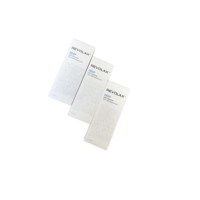 Revolax Dermalfiller mit Hyaluronsäure für 6-12 Monate Dauer und Haltbarkeit von 2 Jahren in der Spritzeverpackung
