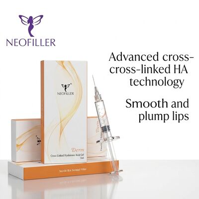 1 ml Kreuzverknüpfte Injektionsmittel mit Hyaluronsäure Hautfiller 8-15 Monate Dauer Biokompatibles Gel Gesichtsfaltenglättend