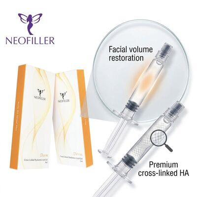 1 ml Kreuzverknüpfte Injektionsmittel mit Hyaluronsäure Hautfiller 8-15 Monate Dauer Biokompatibles Gel Gesichtsfaltenglättend