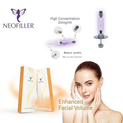Steril 1 ml Spritze Hyaluronsäure Hautfüllmittel Biokompatibles Kreuzverknüpftes Injektionsgel 24 Monate Haltbarkeit Gesichtskontur
