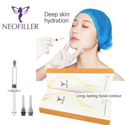 Steril 1 ml Spritze Hyaluronsäure Hautfüllmittel Biokompatibles Kreuzverknüpftes Injektionsgel 24 Monate Haltbarkeit Gesichtskontur