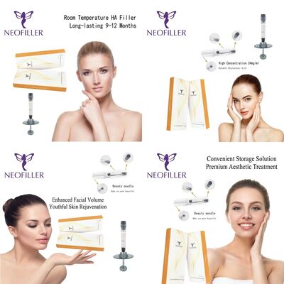 1 ml Spritze Volumen Hyaluronsäure Hautfüllmittel Injektionslösung 8-15 Monate Langlebigkeit Biokompatible vernetzte Formel