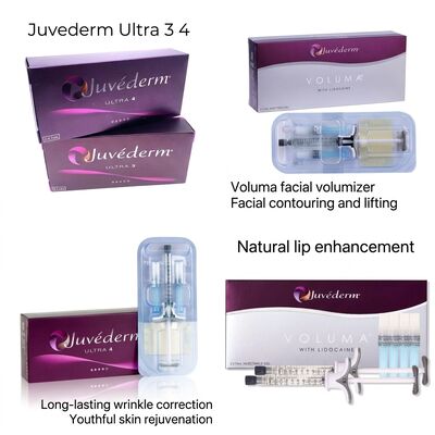 Bis zu 12-18 Monate Juvederm Dermal Filler 1ml 2 Spritzen Versand DHL UPS FEDEX Langlebige Gesichtsvergrößerung Lösung
