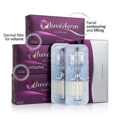 Bis zu 12-18 Monate Juvederm Dermal Filler 1ml 2 Spritzen Versand DHL UPS FEDEX Langlebige Gesichtsvergrößerung Lösung