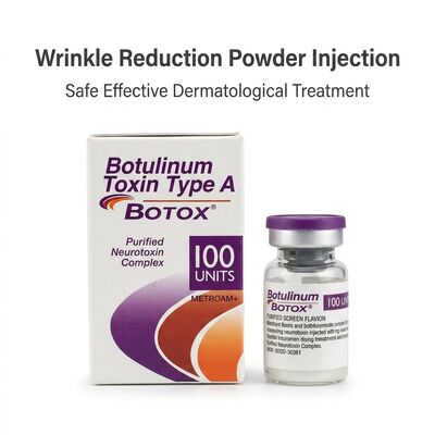 Powder Anti Wrinkle agent with 100iu content stored in dry place away from direct sunlight applicable in anti aging cosmetic products