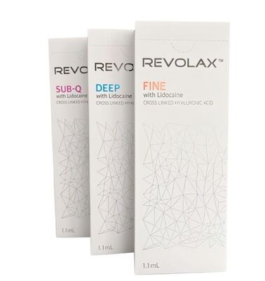 Dermalfiller mit Querschnitt Revolax Dermalfiller Feine tiefe Sub-Q Injektionsformel zur Reduzierung der Gesichtslinie und Volumenwiederherstellung