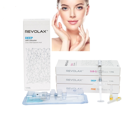 Glatte und elastische Gelkonsistenz Revolax Dermal Filler Fein tiefes Sub-Q injizierbares Gel Lager bei 2-25°C Ideal für die Volumenwiederherstellung des Gesichts