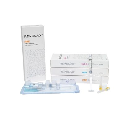 Glatte und elastische Gelkonsistenz Revolax Dermal Filler Fein tiefes Sub-Q injizierbares Gel Lager bei 2-25°C Ideal für die Volumenwiederherstellung des Gesichts