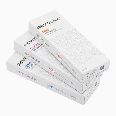 Revolax Dermal Filler Fine Deep Sub Q Konzentration 20 mg pro ml Injektionsmittel zur Behandlung tiefer Gesichtsasymmetrien und Falten vor dem Einfrieren schützen