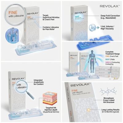Revolax Sub-Q Kinnfüller Monophasisch vernetzte Hyaluronsäure-Dermalfiller 1,1 ml zur Kinnvergrößerung