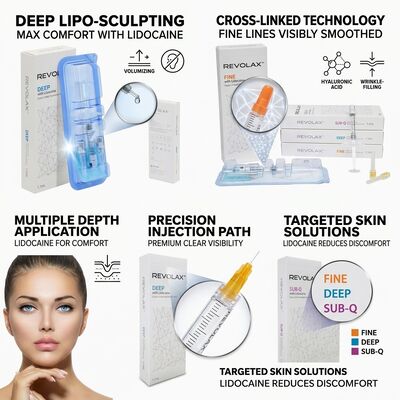 Revolax Sub-Q Kinnfüller Monophasisch vernetzte Hyaluronsäure-Dermalfiller 1,1 ml zur Kinnvergrößerung