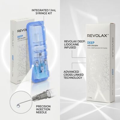 Revolax Deep Wangenfiller Monophasischer Hyaluronsäure-Dermalfiller 1,1 ml zur Wangenvolumenvergrößerung