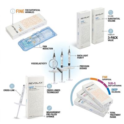 Revolax Feinfiller für die Haut Monophasic Hyaluronsäure Filler 1,1 ml für Krähenfüße Feinlinienkorrektur