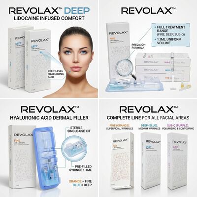 Revolax Deep Wangenfiller Monophasischer Hyaluronsäure-Dermalfiller 1,1 ml zur Wangenvolumenvergrößerung