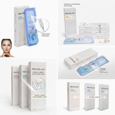 Revolax Deep Wangenfiller Monophasischer Hyaluronsäure-Dermalfiller 1,1 ml zur Wangenvolumenvergrößerung