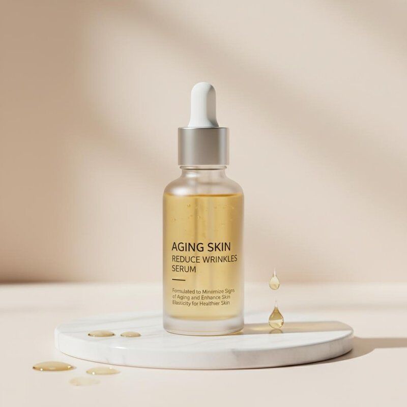 Anti-Falten-Serum für alternde Haut, formuliert, um Zeichen der Hautalterung zu minimieren und die Hautelastizität für eine gesündere Haut zu verbessern