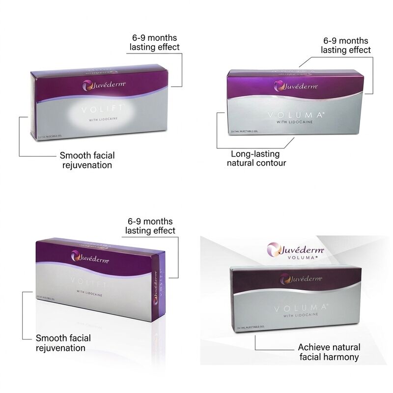 Bis zu 12-18 Monate Juvederm Dermal Filler 1ml 2 Spritzen Versand DHL UPS FEDEX Langlebige Gesichtsvergrößerung Lösung