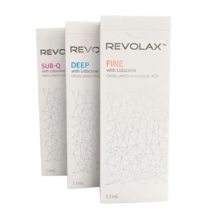 Dermalfiller mit Querschnitt Revolax Dermalfiller Feine tiefe Sub-Q Injektionsformel zur Reduzierung der Gesichtslinie und Volumenwiederherstellung