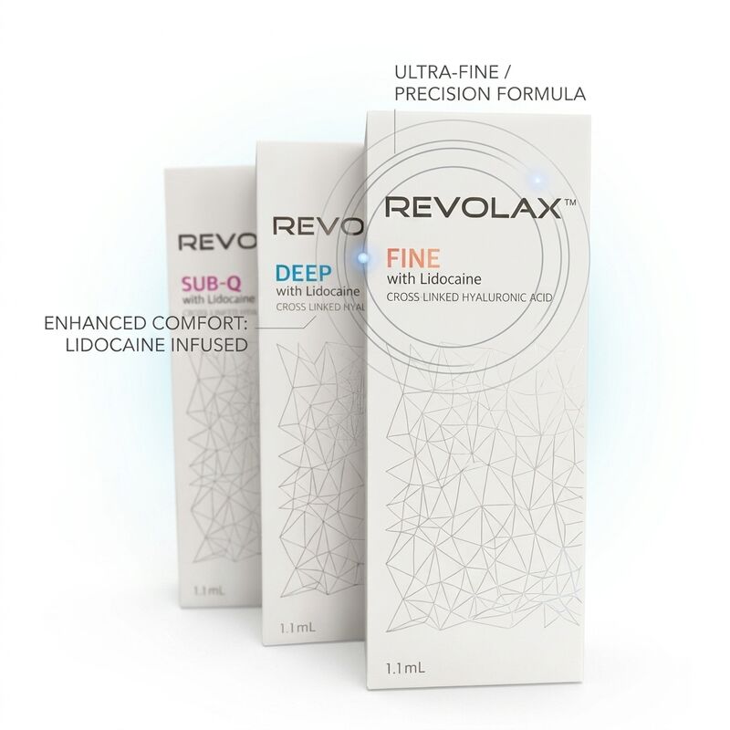 Revolax Deep Schläfenfüller Monophasische Hyaluronsäure dermale Füllung 1,1 ml zur Wiederherstellung von Schläfenvertiefungen