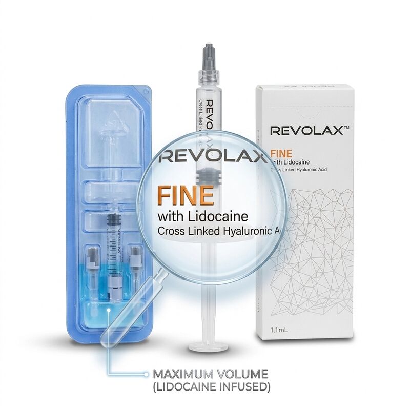 Revolax Sub-Q Kieferkontur-Filler Monophasische Hyaluronsäure-Dermalfiller 1,1 ml zur Kieferkonturierung
